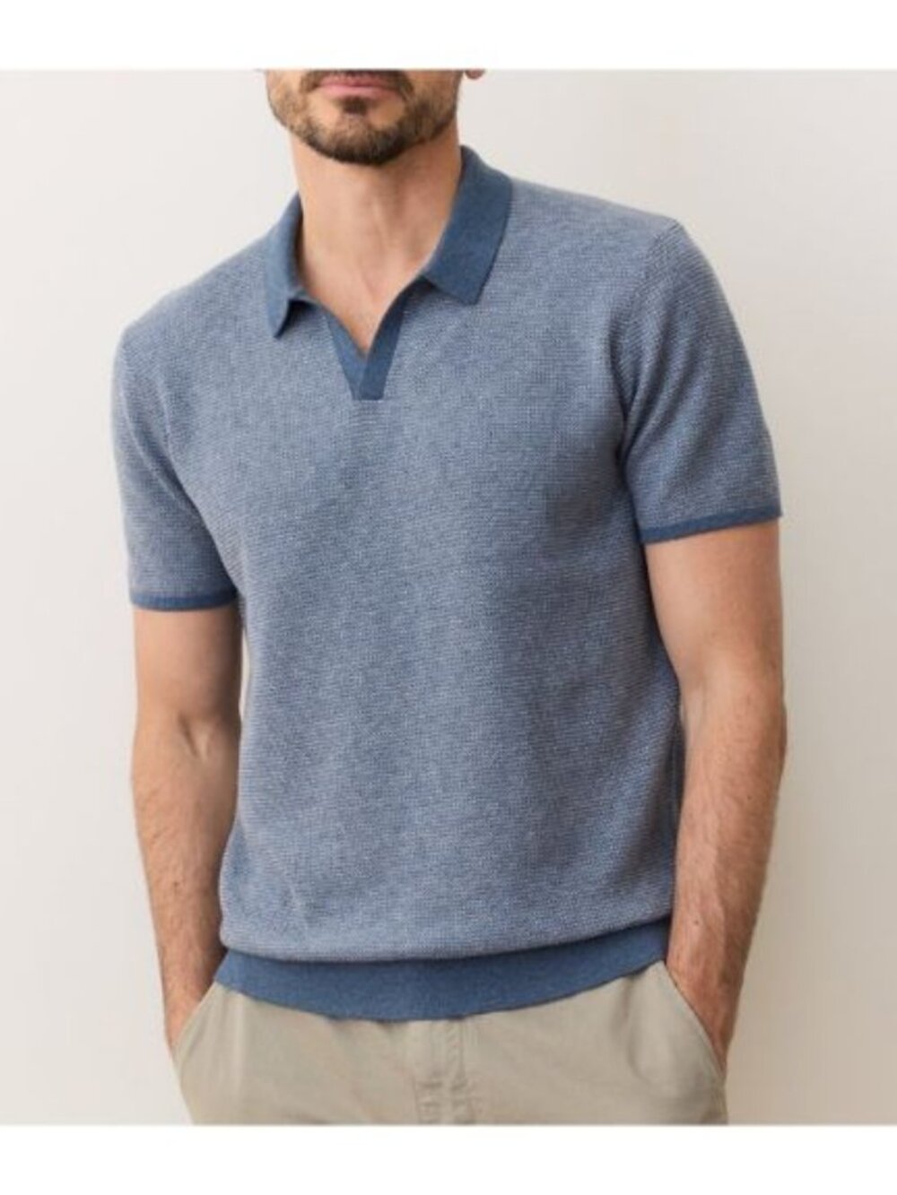 Marine Layer Liam Sweater Polo in Blue